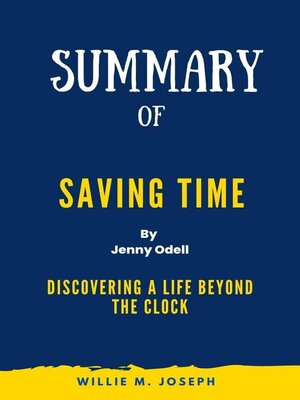 cover image of Summary of Saving Time by Jenny Odell